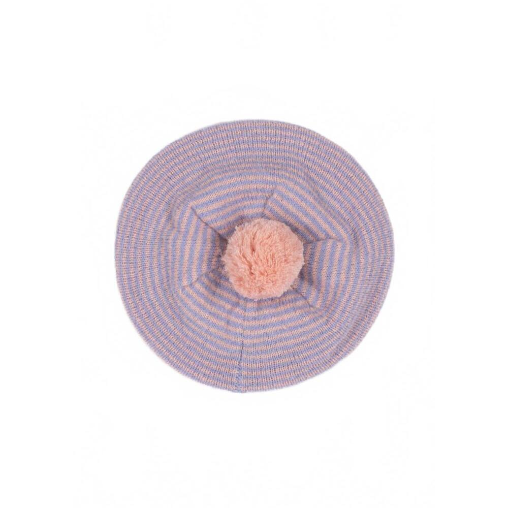 NEW KONGES SLØJD kids' berle knit beret in purple/pink
